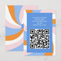 Étoile moderne de David QR Code Bar Bat mitzvah