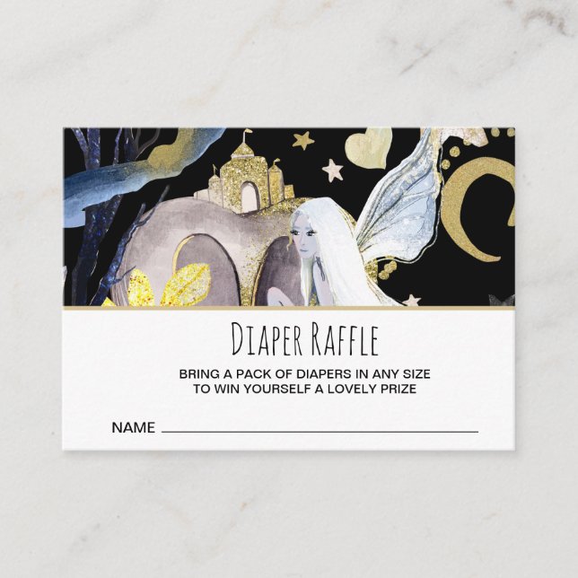 Carte D'accompagnement *~* Étoiles Baby shower de fée de conte de fées Ra (Devant)