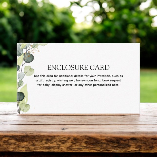 Carte D'accompagnement Eucalyptus Branche de verdure Botanique (Créateur téléchargé)