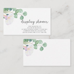 Carte D'accompagnement Eucalyptus et calla - douche d'affichage