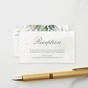 Carte D'accompagnement Eucalyptus Feuille Greenery Réception de mariage