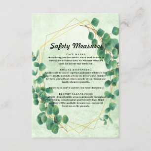 Carte D'accompagnement Eucalyptus Feuilles géométriques
