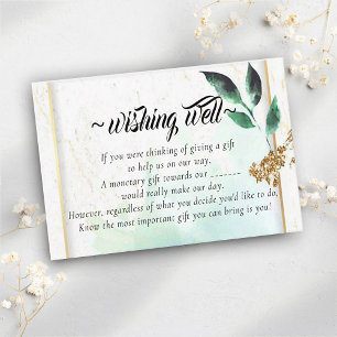 Carte D'accompagnement Eucalyptus Floral Wishing Well pour Mariage
