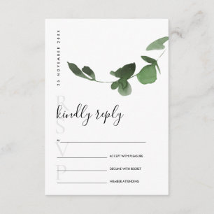 CARTE D'ACCOMPAGNEMENT EUCALYPTUS MARIAGE DE COULEUR D'EAU EN FOLIAGE VER