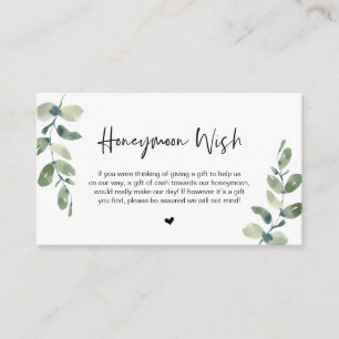 Carte D'accompagnement Eucalyptus verdoyant, Police Noire, Chance Lune de