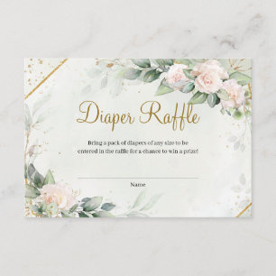 Carte D'accompagnement Eucalyptus Verdure Blush Rose Gold Diper Raffle