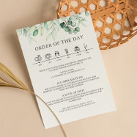 Eucalyptus vert Détails du Mariage Timeline