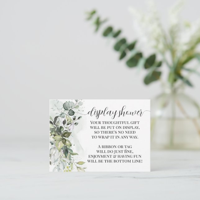 Carte D'accompagnement Eucalyptus vert Écran Pas de Wrapping Douche (Debout devant)