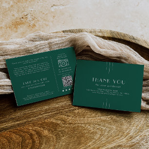 Carte D'accompagnement EVERLY Emerald Remerciement de commande pour petit