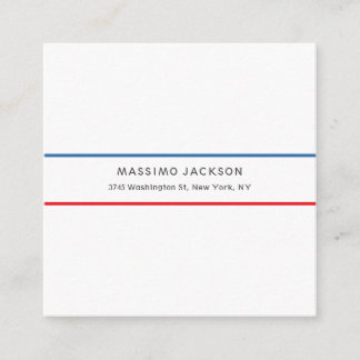 Carte D'accompagnement Exclusif Personnel Moderne Bleu Rouge Blanc