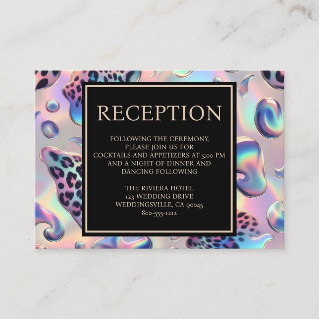 Carte D'accompagnement Exotic Posh Reception Details Enclosure Cards (Devant)