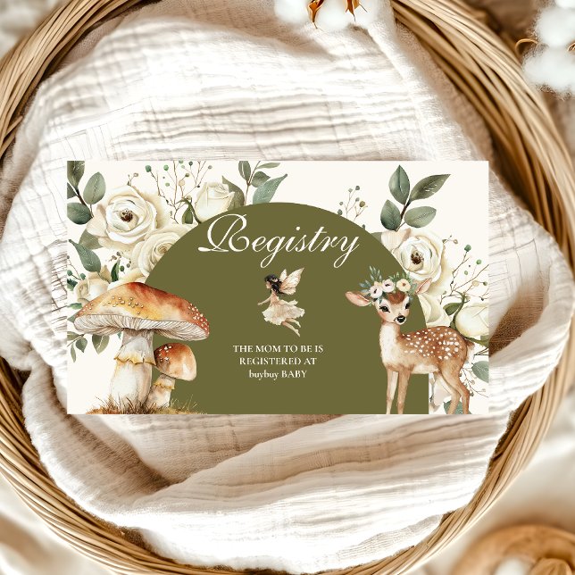 Carte D'accompagnement Fairies Fleur sauvage Flower Meadow Baby Registry (Créateur téléchargé)