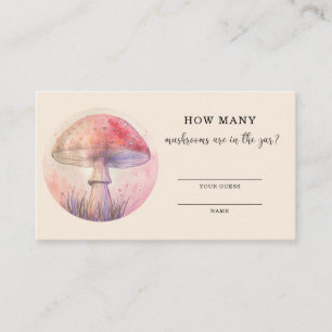 Carte D'accompagnement Fairy fly agaric - devinez combien de champignons