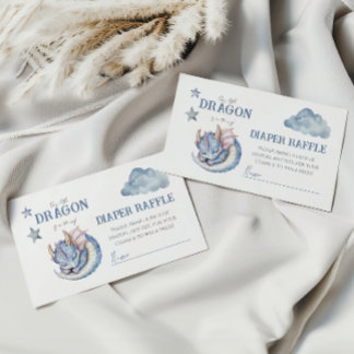Carte D'accompagnement Fairytale Dreamy Dragon Baby shower Déchets Raffle