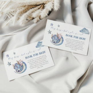 Carte D'accompagnement Fairytale Dreamy Dragon Baby shower Demande de rés