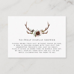 Carte D'accompagnement Faisceau Rustique Carton d'invitation de douche