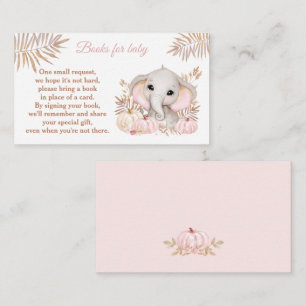 Carte D'accompagnement Fall Girl Elephant Baby shower Livres Pour Baby Ca