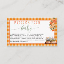 Fall In Love Floral Orange En vichy Livres pour bé