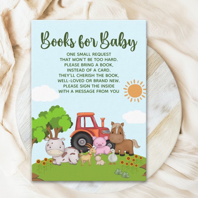 Carte D'accompagnement Farm Barnyard Baby Shower (Créateur téléchargé)