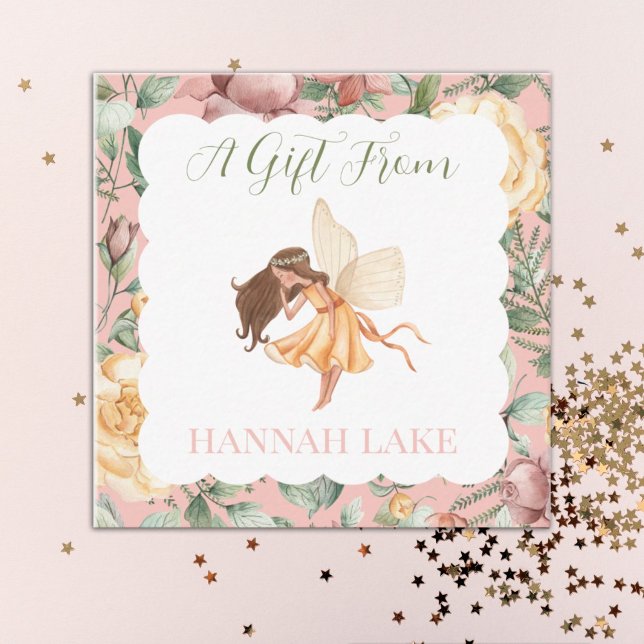 Carte D'accompagnement Fée personnalisée Princesse florale Filles Cadeau (Créateur téléchargé)