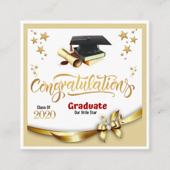 Carte D'accompagnement Félicitations aux diplômés (Devant)