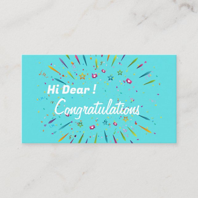 Carte D'accompagnement félicitations postales (Devant)