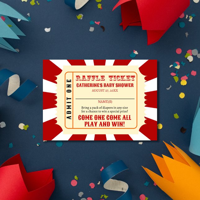 Carte D'accompagnement Festival du Carnaval Circus Baby shower Déchets Ra (Créateur téléchargé)