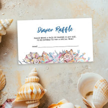 Fête de Bébé Coquillage Mer Vous Bientôt Tirage au