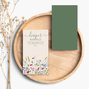 Carte D'accompagnement Fête de bébé dans un champ de fleurs sauvages Baby