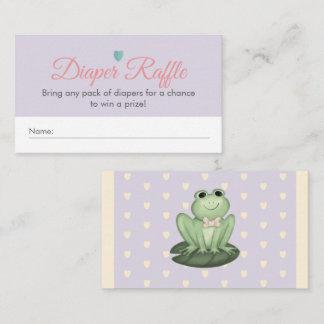 Carte D'accompagnement Fête de Bébé de la Grenouille Lavande Fantaisiste 