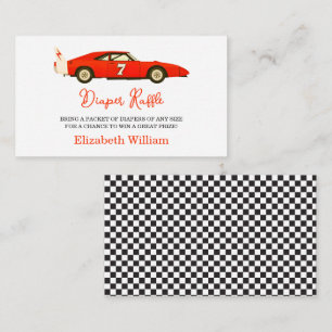 Carte D'accompagnement Fête de bébé garçon voiture de course   Fête Littl