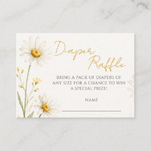 Carte D'accompagnement Fête de Bébé Oopsie Daisy Tirage au Sort de Couche