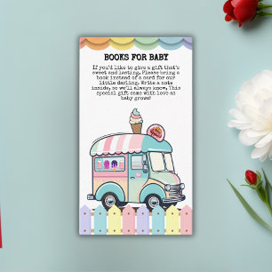 Carte D'accompagnement Fête de Bébé Pailletée Camion de Glace Moderne