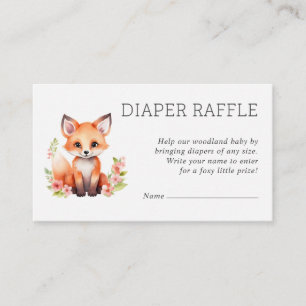 Carte D'accompagnement Fête de bébé Renard de la forêt de pêche rose Tira