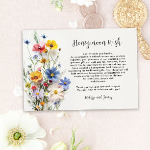 Carte D'accompagnement Fête de mariage avec des fleurs sauvages