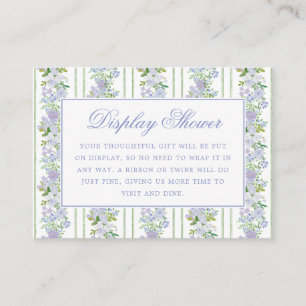 Carte D'accompagnement Fête de Mariage Florale à Rayures Cottage