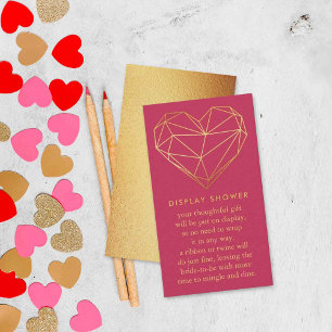 Carte D'accompagnement Fête de mariage Saint-Valentin Cœur Géométrique