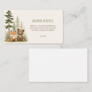 Carte D'accompagnement Fête de naissance Animaux de la forêt Aventure Cam