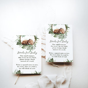 Carte D'accompagnement Fête de naissance bébé garçon champignon forestier