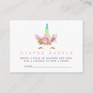 Carte D'accompagnement Fête de naissance Licorne Arc-en-ciel Fille Tirage