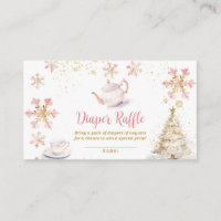 Fête de thé d'hiver rose Baby Shower Tirage au sor