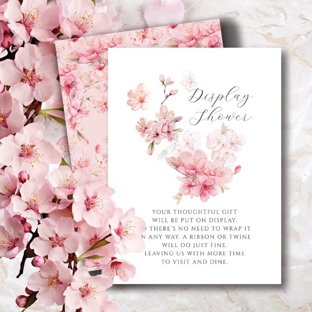 Carte D'accompagnement Fête des mariées à fleurs cerises douche (Créateur téléchargé)