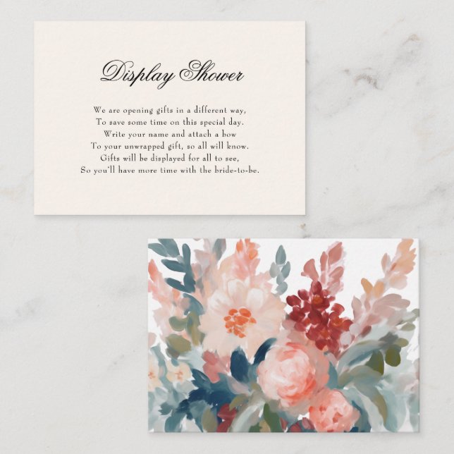 Carte D'accompagnement Fête des mariées aux fleurs romantique Pastel (Devant / Derrière)