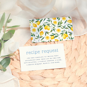 Carte D'accompagnement Fête des mariées Citron Italienne Insertion Demand