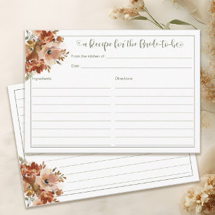 Carte D'accompagnement Fête des mariées d'aquarelle de pêche Floral Sage