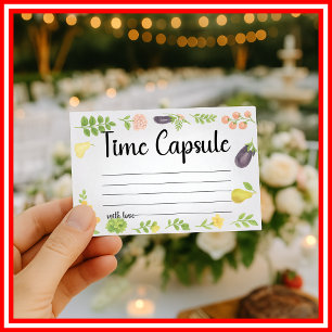 Carte D'accompagnement Fête des mariées De Capsule De Temps De Marché