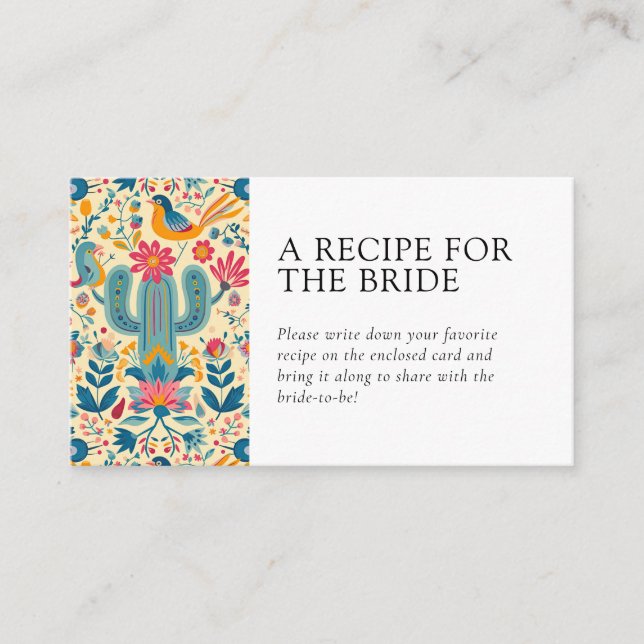 Carte D'accompagnement Fête des mariées de demande de recette florale mex (Devant)