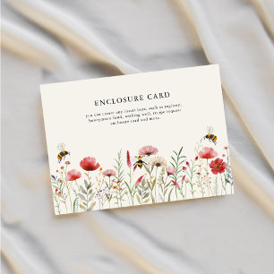 Carte D'accompagnement Fête des mariées Fleur sauvage Aquarelle À Être