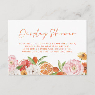 Carte D'accompagnement Fête des mariées florale Citrus douche