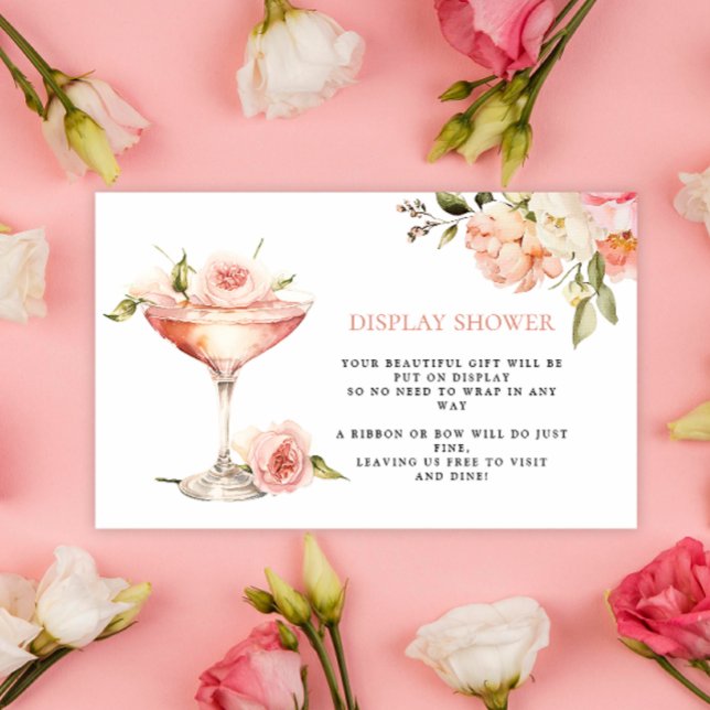 Carte D'accompagnement Fête des mariées florale rose douche (Créateur téléchargé)